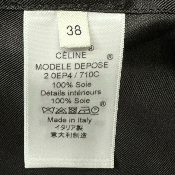 CÉLINE BLACK SILK STILL LIFE PRINT OVERSIZED BLOUSE SHIRT SIZE 38 PHOEBE PHILO - Picture 6 of 6